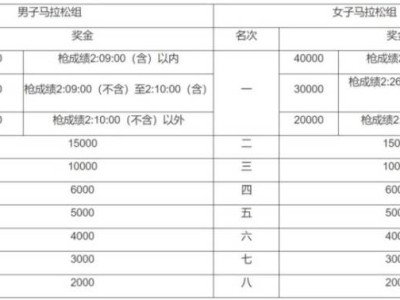 2024宜昌馬拉松第一名獎金多少錢？