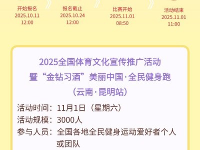 2025“金鉆習(xí)酒”美麗中國(guó)·全民健身跑 （云南·昆明站）(賽事規(guī)程)
