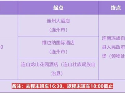 2025年清遠連南半程馬拉松賽免費接駁指引