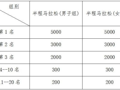 2025高陽半程馬拉松比賽獎金