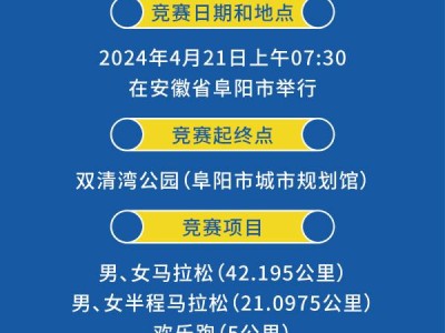 2024阜陽馬拉松(賽事規(guī)程)