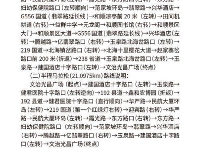 騰沖馬拉松2024路線