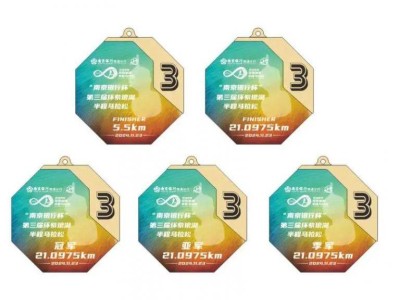 2024南通環(huán)紫瑯湖半程馬拉松獎牌一覽