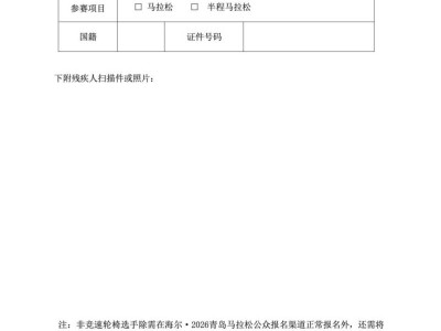 海爾·2026青島馬拉松報(bào)名相關(guān)文件下載