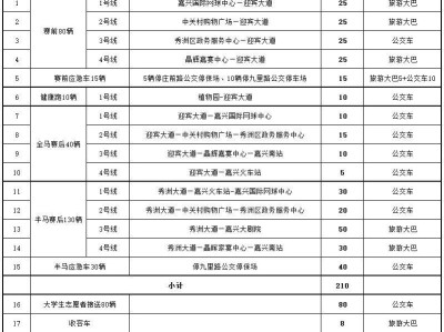 2025嘉興馬拉松公交接駁專線