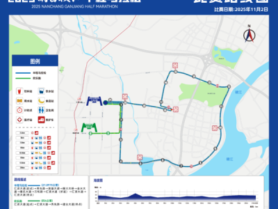 2025南昌贛江半程馬拉松比賽路線圖