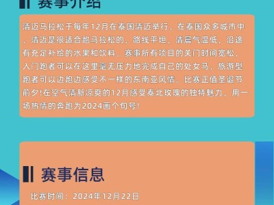 2024泰國清邁馬拉松(賽事規(guī)程)