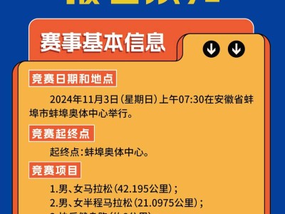 2024蚌埠馬拉松(賽事規(guī)程)