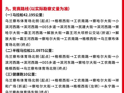 2025烏蘭察布馬拉松(賽事規(guī)程)