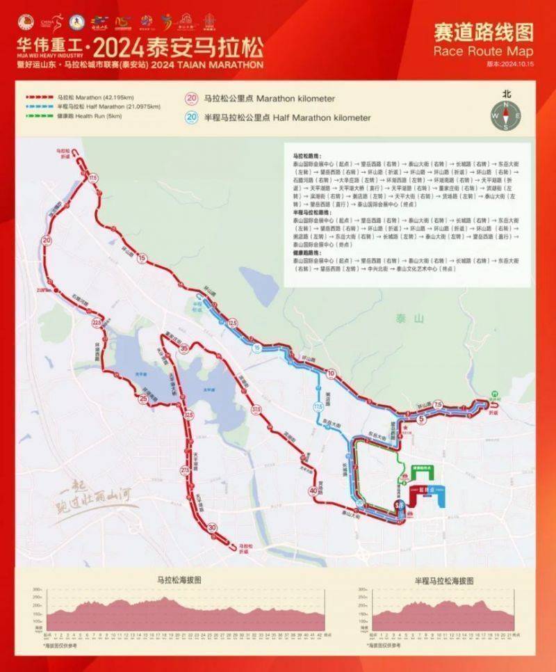 2024泰安馬拉松比賽路線+路線圖 2024泰安馬拉松比賽路線+路線圖