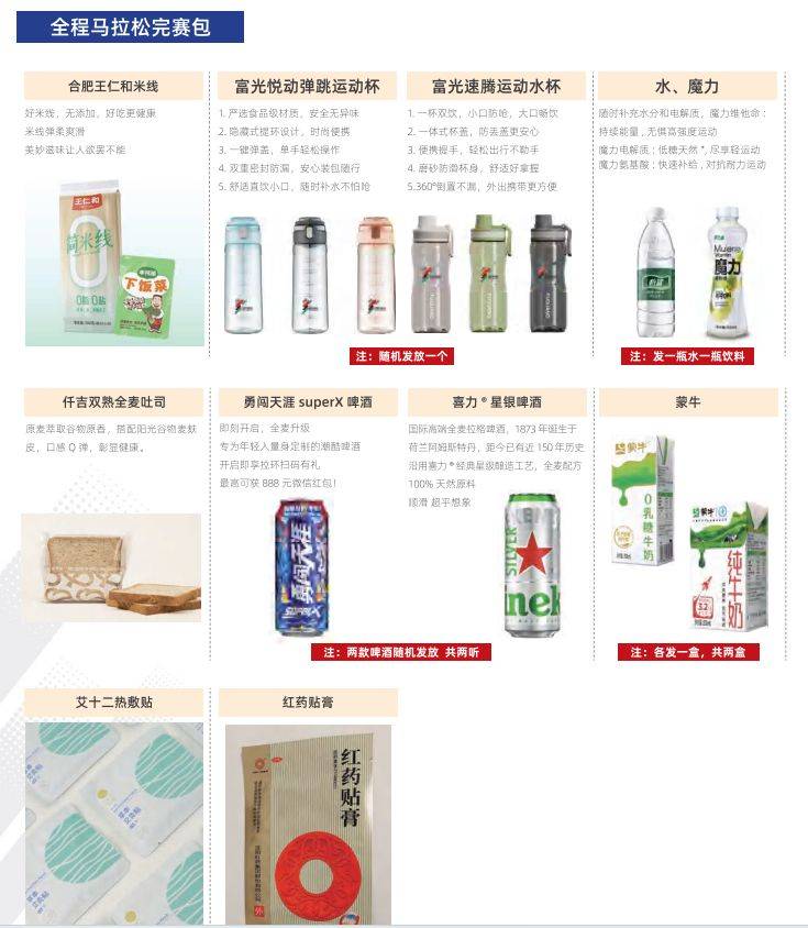 2024合肥馬拉松完賽包都有什么
