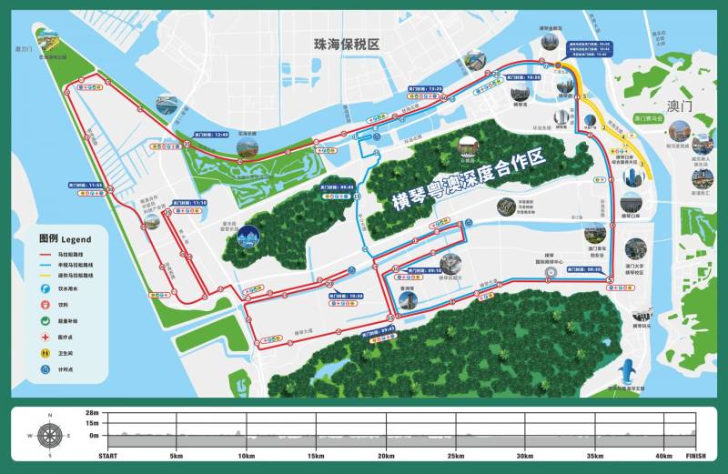 2024橫琴馬拉松比賽路線圖 2024橫琴馬拉松比賽路線圖