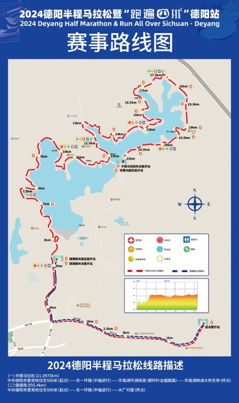 2024德陽半程馬拉松比賽時間+比賽路線圖