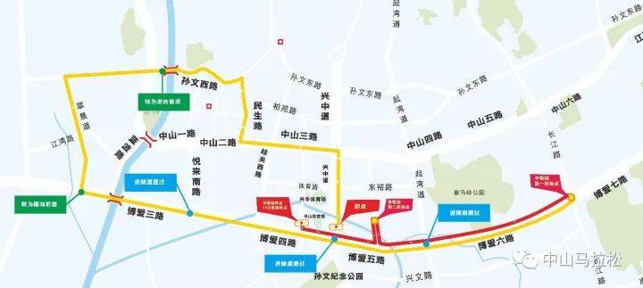 2017中山馬拉松比賽線路(2) 2017中山馬拉松比賽線路(2)