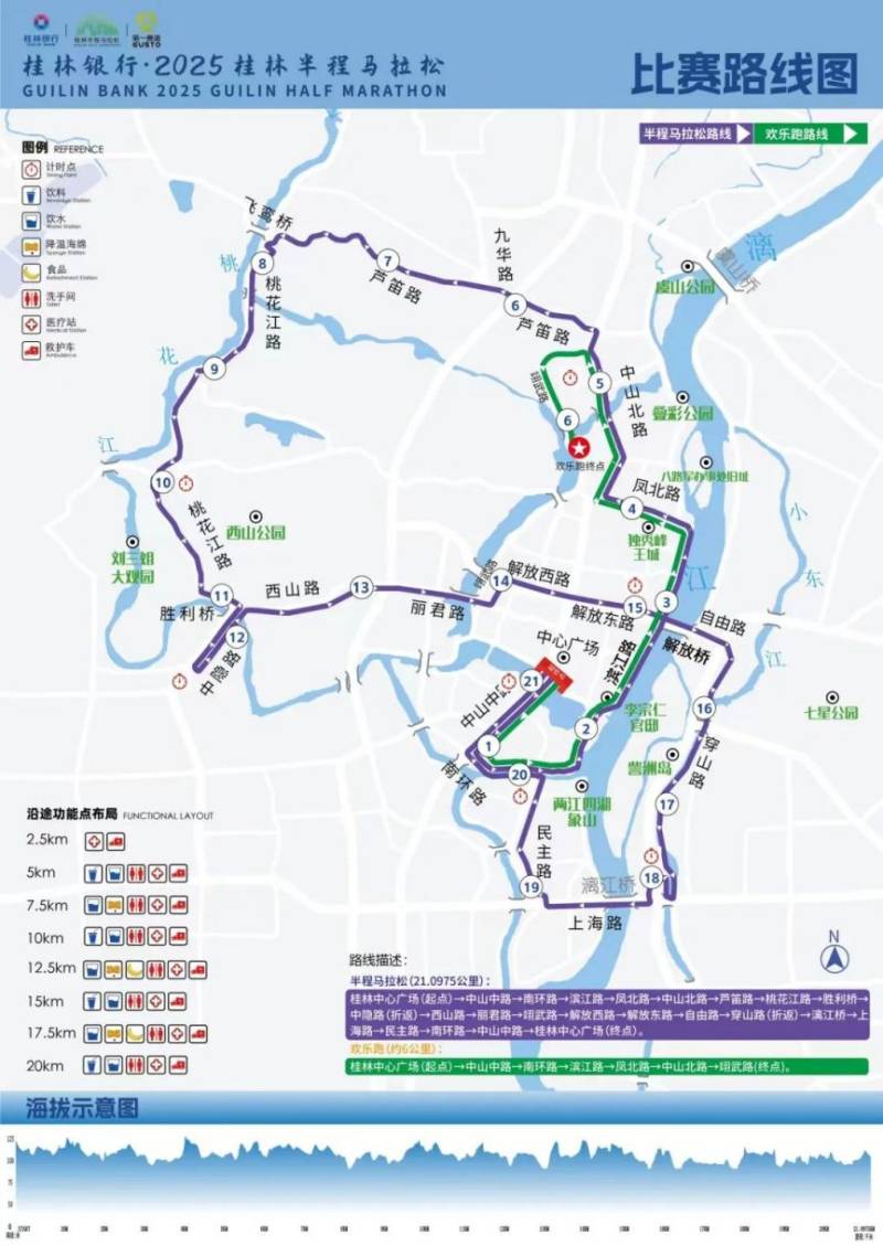 2025桂林半程馬拉松+歡樂跑比賽路線