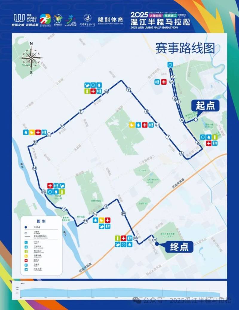 2025溫江半程馬拉松起終點+路線圖 2025溫江半程馬拉松起終點+路線圖