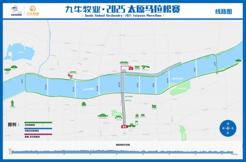 太原馬拉松比賽路線圖一覽