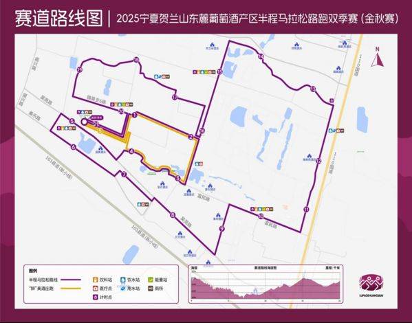 2025寧夏賀蘭山東麓葡萄酒產(chǎn)區(qū)半程馬拉松路跑雙季賽(金秋賽)比賽線路
