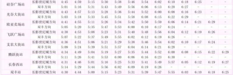 2025長春馬拉松當天軌道交通時間表（首末班）（9）