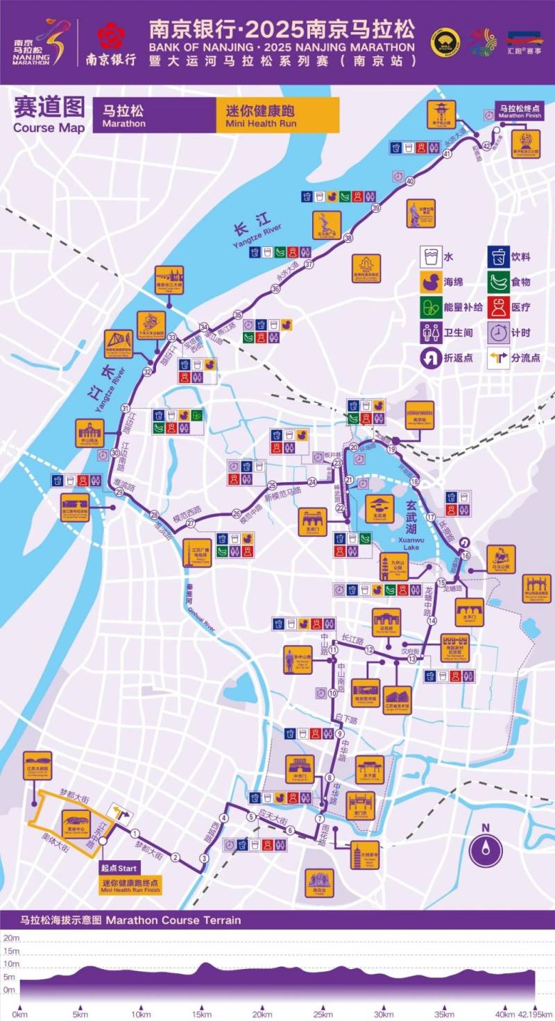 南京馬拉松2025年路線圖
