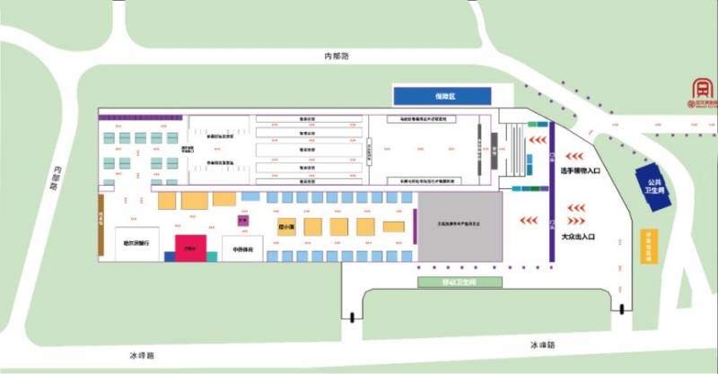 2025哈爾濱馬拉松領(lǐng)物場地平面圖