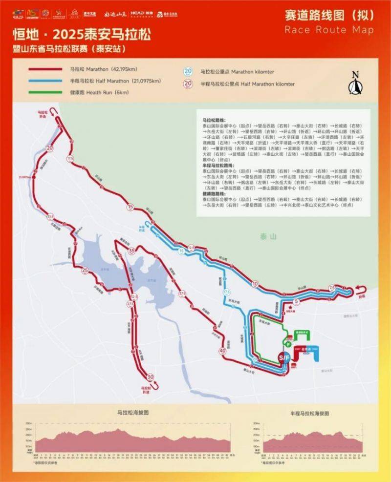 2025泰安馬拉松比賽路線圖 2025泰安馬拉松比賽路線圖