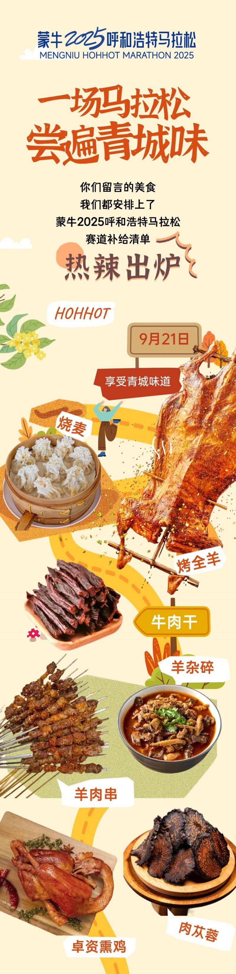 2025呼和浩特馬拉松賽道特色美食補給一覽 2025呼和浩特馬拉松賽道特色美食補給一覽