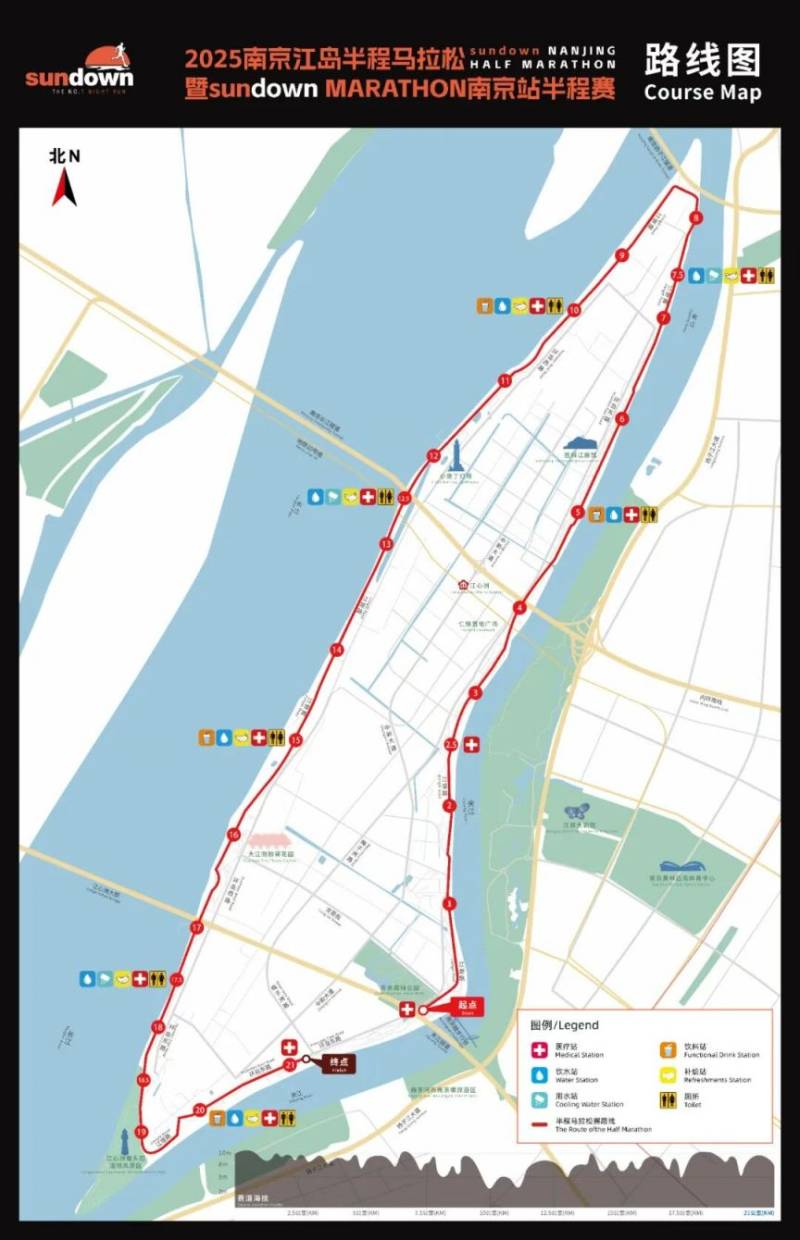 2025南京江島半程馬拉松比賽路線圖