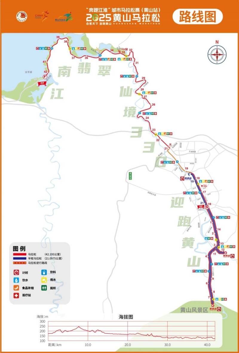 2025黃山馬拉松路線圖一覽(最新) 2025黃山馬拉松路線圖一覽(最新)