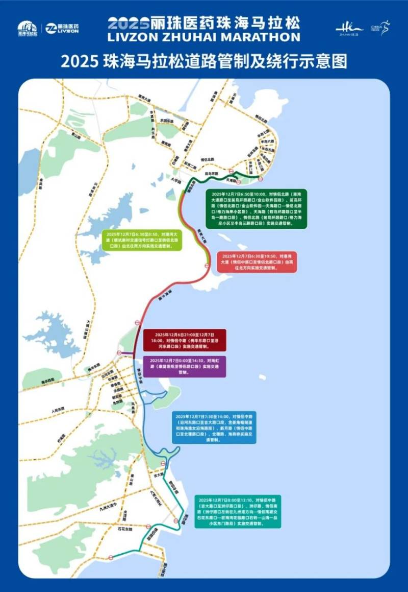 2025珠海馬拉松道路交通管制