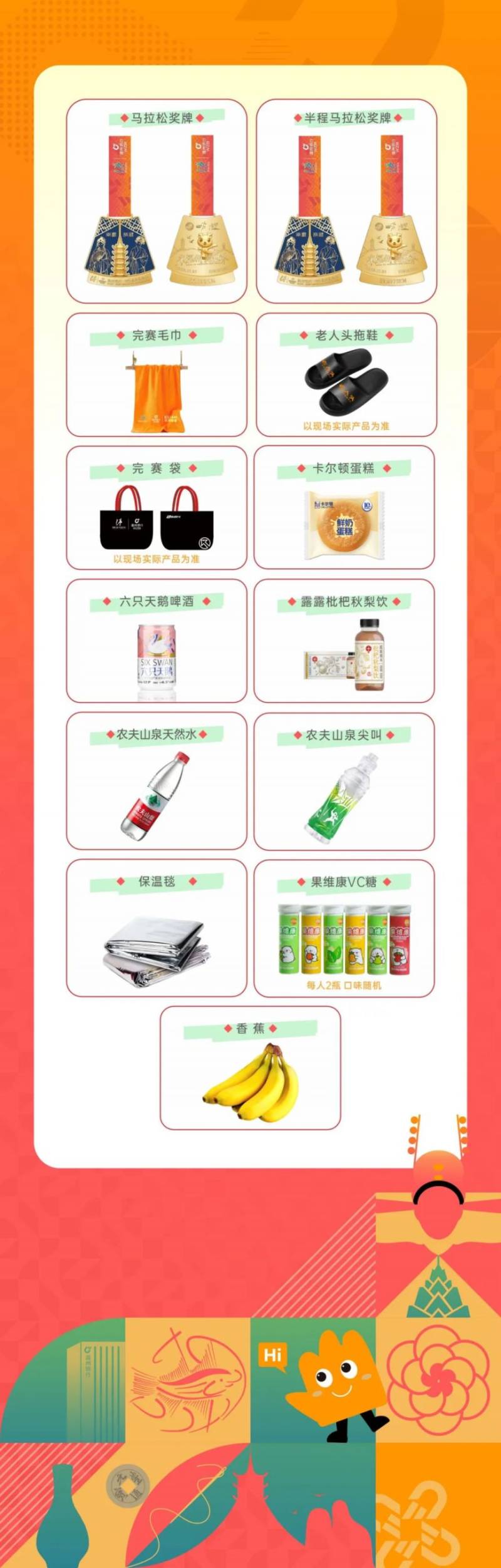 2025溫州馬拉松完賽包里有什么？